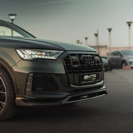 Карбоновый сплиттер MTR Design на передний бампер Audi Q7 S-Line / SQ7 (4M, 2019-2024)